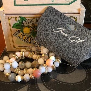 Set 3 Crystal/Glass TINA GIL Bracelets